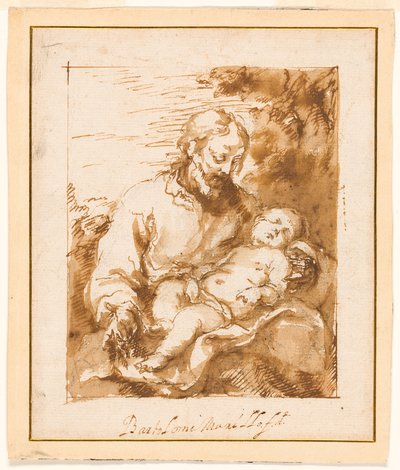 Szent József és az alvó Krisztus gyermek alkotó: Bartolomé Esteban Murillo