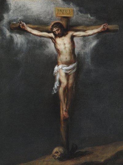 Murillo, Bartholomew Stephen (1617-1682) keresztrefeszítése. Olaj, vászon, méret: 43,9x33,3, , Magángyűjtemény alkotó: Bartolomé Esteban Murillo