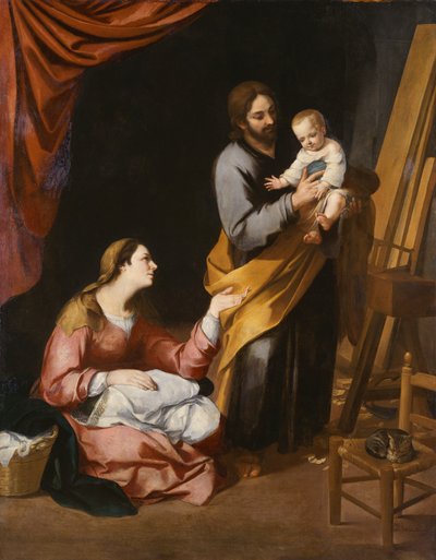 A Szent Család az Asztalosban (olaj, vászon) alkotó: Bartolomé Esteban Murillo