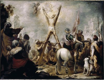 Szent András mártíromsága. (olajfestmény alkotó: Bartolomé Esteban Murillo