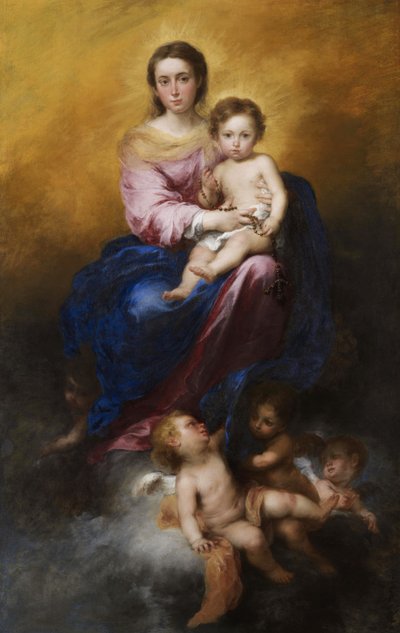 A Rózsafüzér Szűzanyja  alkotó: Bartolomé Esteban Murillo