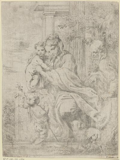 Szent Család a fiatal Keresztelő Jánossal alkotó: Bartolomeo Biscaino