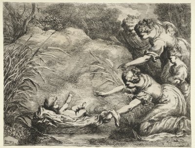 Mózes megmentve a Nílustól. alkotó: Bartolomeo Biscaino
