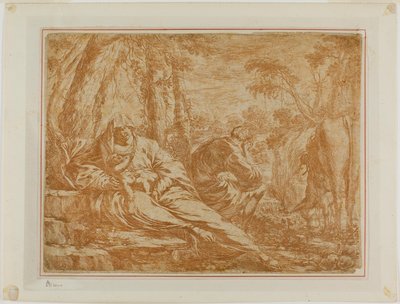 Pihenjen az egyiptomi repülésen alkotó: Bartolomeo Biscaino