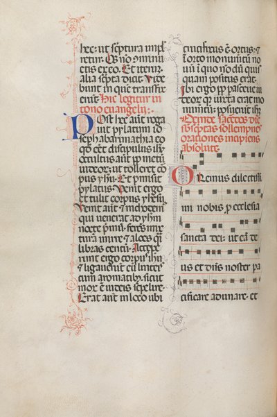 Missale: Fol. 145v: Zene különféle imákhoz, 1469. alkotó: Bartolomeo Caporali