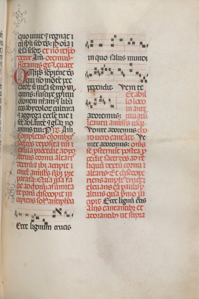 Missale: Fol. 148: Zene a Íme a kereszt fájának..., 1469 alkotó: Bartolomeo Caporali