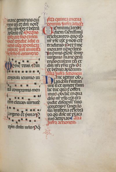 Missale: Fol. 178: Zene különféle hétköznapi imákhoz, 1469. alkotó: Bartolomeo Caporali