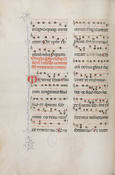 Missale: Fol. 182v: Zene különféle hétköznapi imákhoz, 1469. alkotó: Bartolomeo Caporali