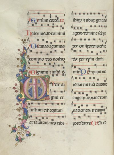 Missale: Fol. 183v: kereszt, lomb, 1469. alkotó: Bartolomeo Caporali