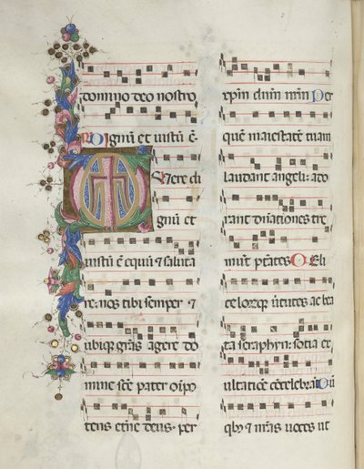 Missale: Fol. 184v: kereszt, lombozat, 1469. alkotó: Bartolomeo Caporali