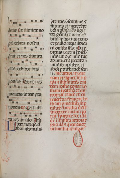 Missale: Fol. 190: Zene különféle imákhoz, 1469. alkotó: Bartolomeo Caporali