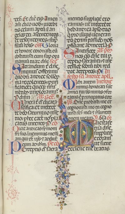 Missale: Fol. 260: Lombozat gyümölcsökkel, 1469. alkotó: Bartolomeo Caporali