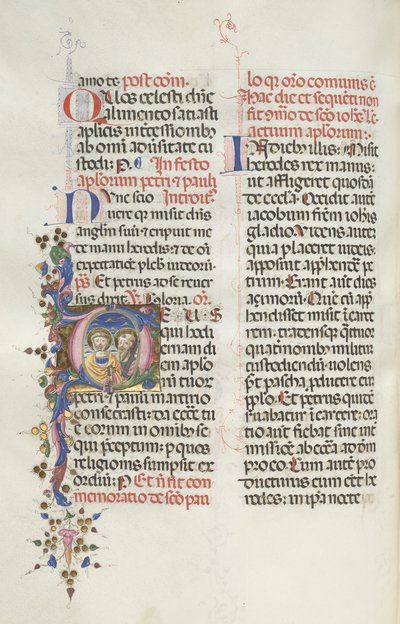 Missale: Fol. 290v: Szent Péter és Pál, 1469. alkotó: Bartolomeo Caporali