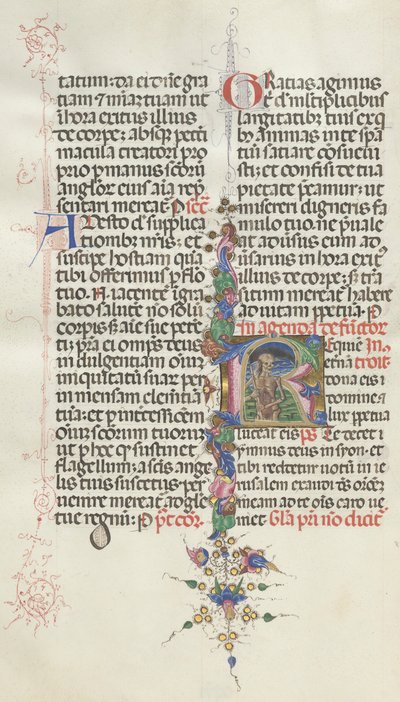 Missale: Fol. 387v: A halált sarlós csontvázként ábrázolják, 1469. alkotó: Bartolomeo Caporali