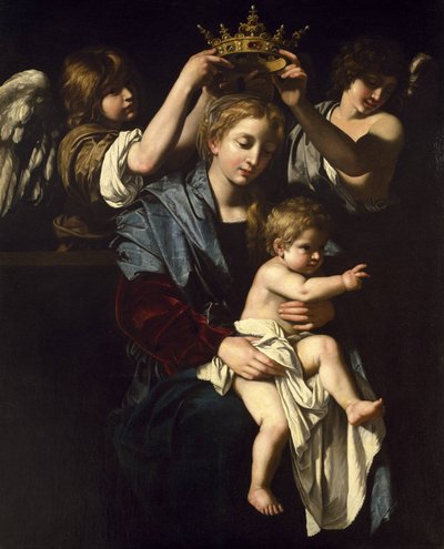 Szűz és gyermeke angyalokkal alkotó: Bartolomeo Cavarozzi