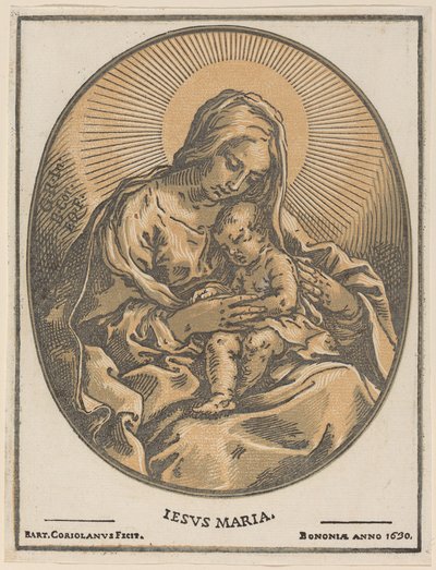 Szűz és Gyermek alkotó: Bartolomeo Coriolano after Guido Reni