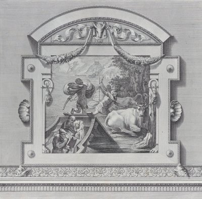24. tábla: Ulysses társai ellopják az Apollónak szentelt ökröket, 1756. Alkotók: Bartolomeo Crivellari, Gabriel Söderling. alkotó: Bartolomeo Crivellari, Gabriel Söderling