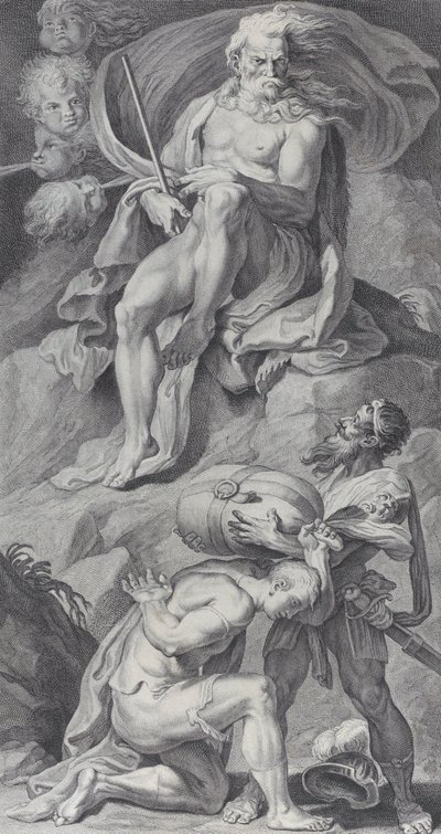 8. tábla: Ulysses a szeleket fogadja egy bőrtáskában Aeolusból, 1756 alkotó: Bartolomeo Crivellari