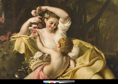 A tavasz allegóriája, 1705-09 (a 3497528. szám részlete) alkotó: Bartolomeo Guidobono
