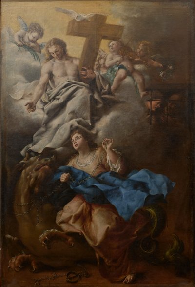 Olasz: Szent Margit látomása alkotó: Bartolomeo Guidobono