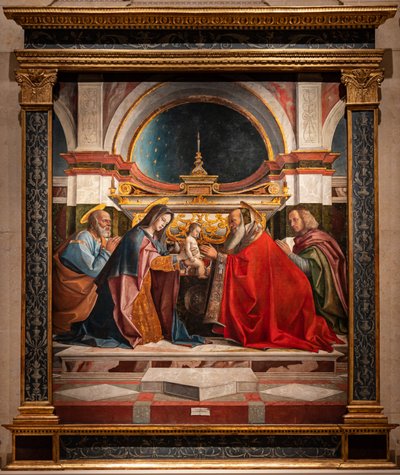 Jézus bemutatása a templomban alkotó: Bartolomeo Montagna