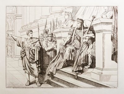 Appius Claudius megjelenése Tigranes, Örményország királya előtt alkotó: Bartolomeo Pinelli