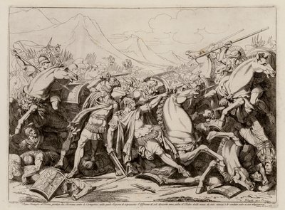 Ticinusi csata, Kr. e. 218 (metszet) alkotó: Bartolomeo Pinelli