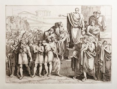 Brutus halálra ítéli két fiát, Titust és Tiberiuszt alkotó: Bartolomeo Pinelli