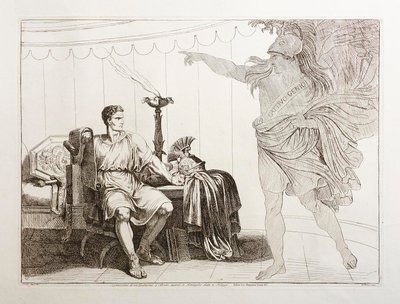 Caesar szelleme megjelenik Brutus előtt a filippi csata előtt alkotó: Bartolomeo Pinelli
