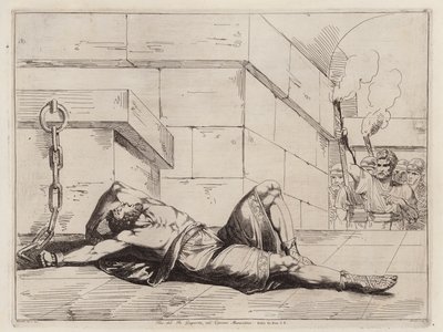 Jugurtha halála római fogságban alkotó: Bartolomeo Pinelli