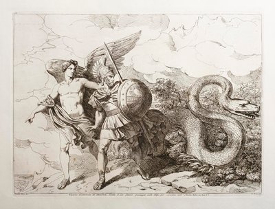 Hannibal rejtélyes látomása, mielőtt híres átkelését az Alpokon keresztül Olaszországba indította volna alkotó: Bartolomeo Pinelli