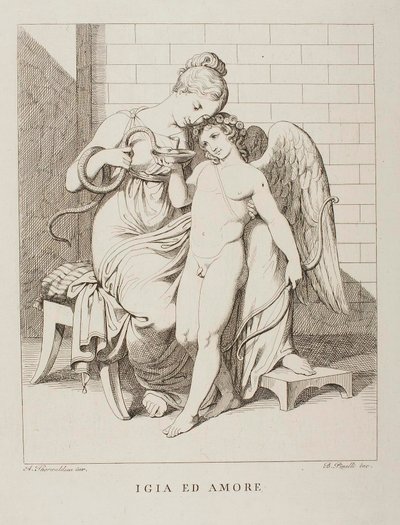 Hygieia és Ámor alkotó: Bartolomeo Pinelli