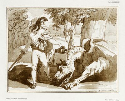 Jason elaltatja az Aranygyapjút őrző sárkányt alkotó: Bartolomeo Pinelli