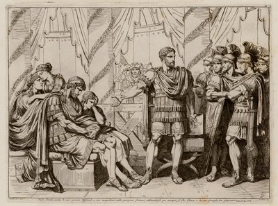 Lucius Aemilius Paullus Macedonicus a legyőzött Perseus makedón királyra mutatva alkotó: Bartolomeo Pinelli