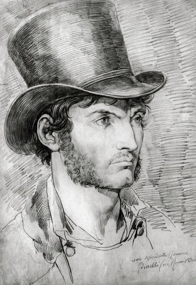 Férfiportré (igazi római), Bartolomeo Pinelli (1781-1835) rajza alkotó: Bartolomeo Pinelli
