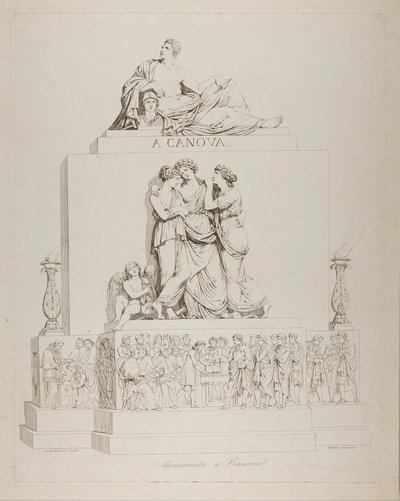 Antonio Canova emlékműve alkotó: Bartolomeo Pinelli