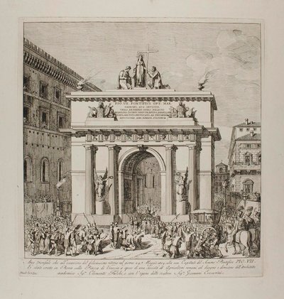 VII. Pius diadalmas bevonulása Rómába 1814. május 24-én alkotó: Bartolomeo Pinelli
