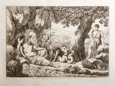 A nőstényfarkas által szoptatott Romulus és Remus alkotó: Bartolomeo Pinelli