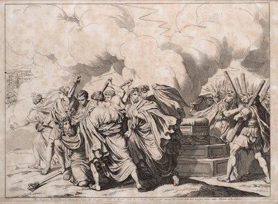 Romulust meggyilkolták a szenátorok, 1818. alkotó: Bartolomeo Pinelli