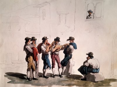 Serenata, Bartolomeo Pinelli (1781-1835), Olaszország alkotó: Bartolomeo Pinelli