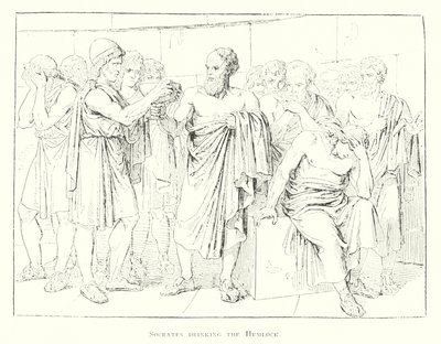 Szókratész iszik a Hemlockból (litográfia) alkotó: Bartolomeo Pinelli