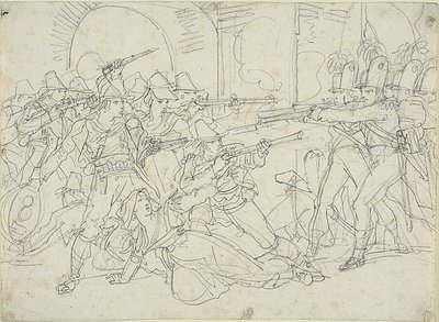 Tanulmány Massaroni, egy olasz bandita életének eseményeihez alkotó: Bartolomeo Pinelli