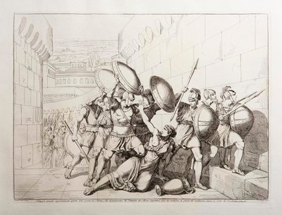 Tarpeia kinyitja a város kapuit alkotó: Bartolomeo Pinelli