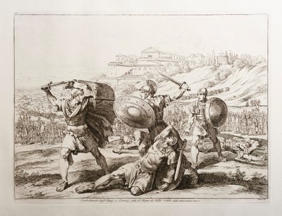 A Horatiusok és a Curiatiusok csatája alkotó: Bartolomeo Pinelli