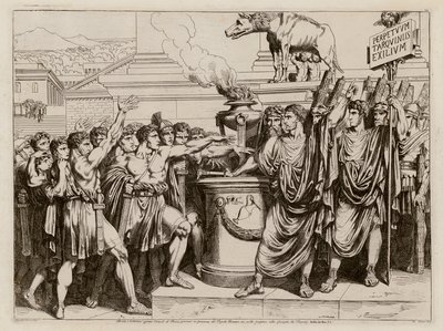 Brutus esküje (metszet) alkotó: Bartolomeo Pinelli