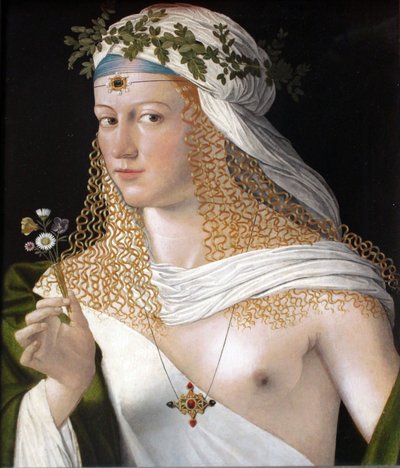 Egy kurtizán idealizált portréja, mint Flora alkotó: Bartolomeo Veneto