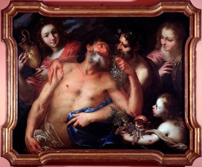 Drunken Silenus (olaj, vászon). alkotó: Bartolommeo Biscaino