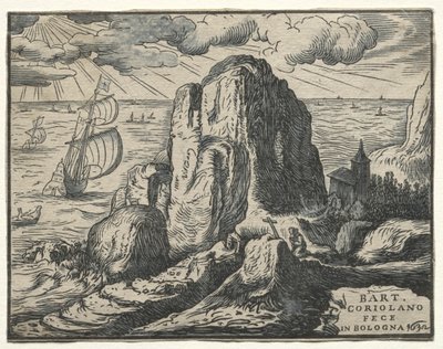 Szikla a tengerparton alkotó: Bartolommeo Coriolano