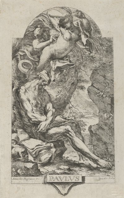 Thébai Szent Pál démon által megkísértve Magnasco után kb. 1720-30. alkotó: Bartolommeo Gazalis