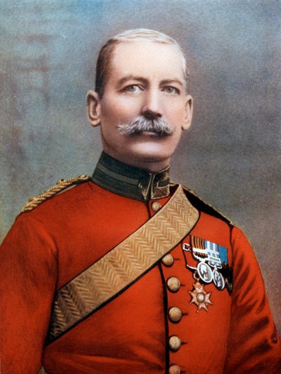 JBB Dickson vezérőrnagy, a 4. lovasdandár parancsnoka, a dél-afrikai haderő, 1902. alkotó: Bassano Studio